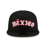 BORN X RAISED + DIABLOS MEXICO FITTED HAT BLACK