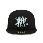 BORN X RAISED + DIABLOS ROCKER FITTED HAT BLACK