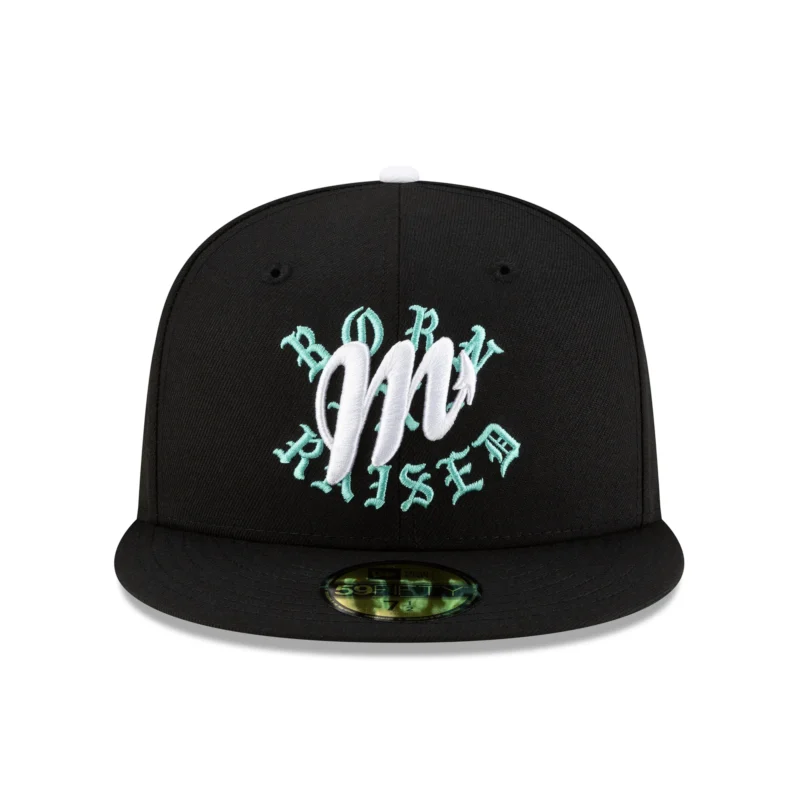 BORN X RAISED + DIABLOS ROCKER FITTED HAT BLACK