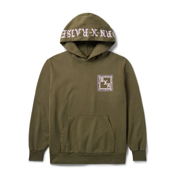Born X Raised Flag Hoodie Army Green