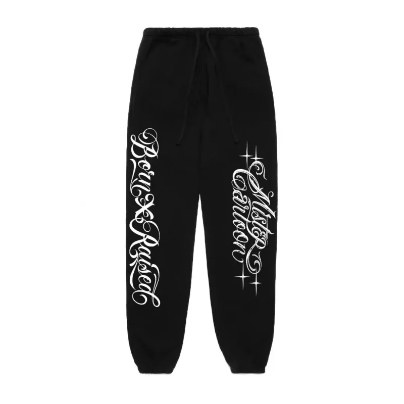 Born X Raised x Mister Cartoon Gallo Fino Sweatpants Black Men's